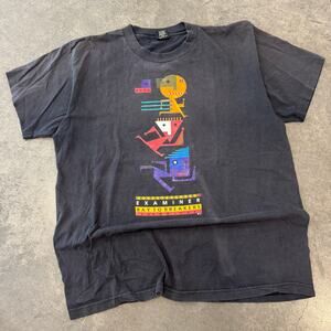 Vintage Y2K 1996 San Francisco Examiner Bay To Breakers Black Art Graphic Tee XL